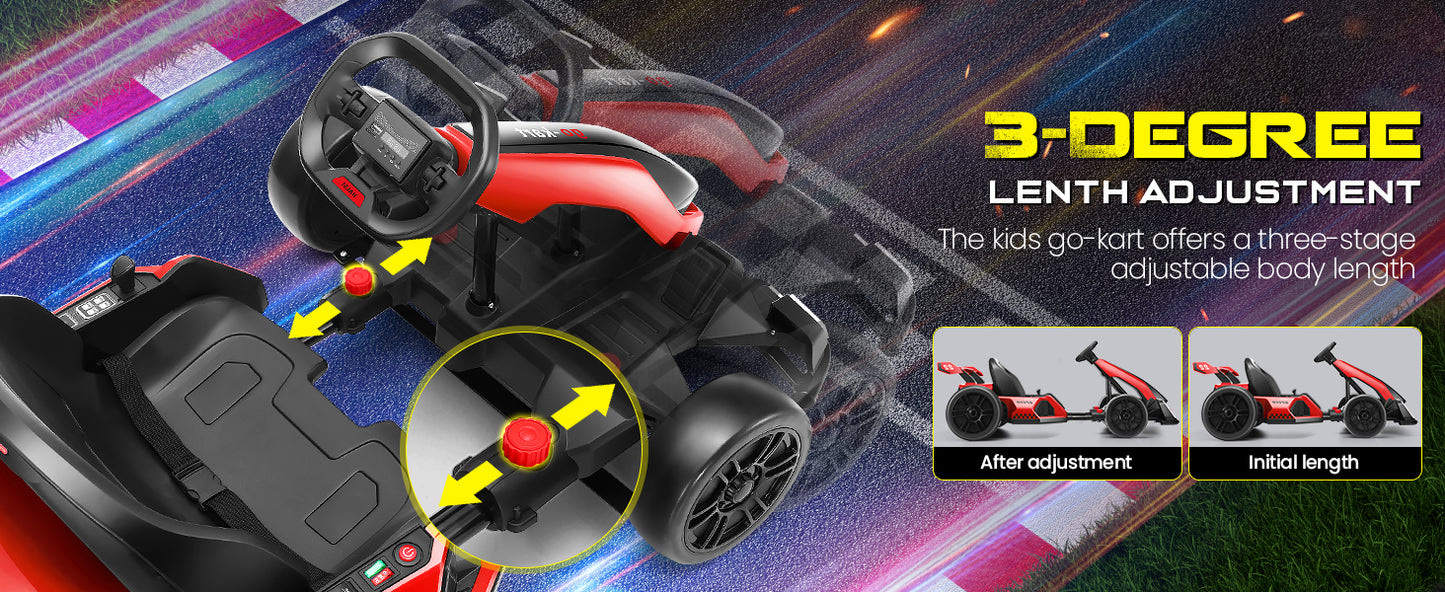 24V Kids Electric Go Kart Drift Kart