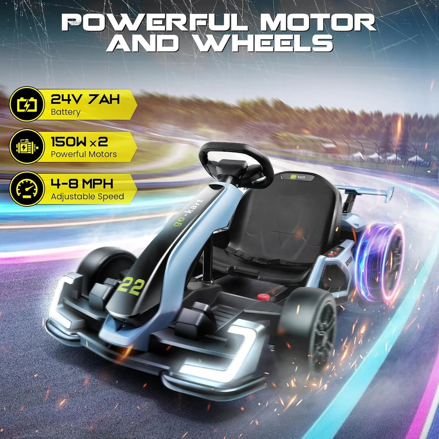 24V Kids Electric Go Kart Drift Kart