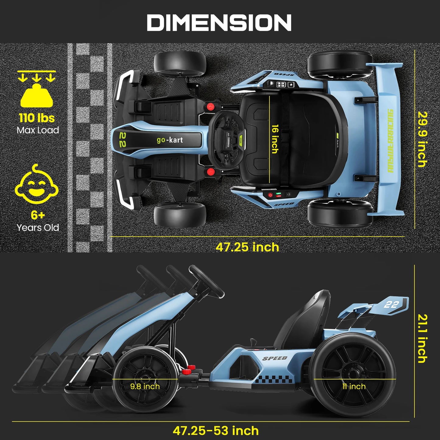24V Kids Electric Go Kart Drift Kart