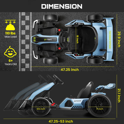 24V Kids Electric Go Kart Drift Kart
