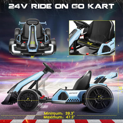 24V Kids Electric Go Kart Drift Kart
