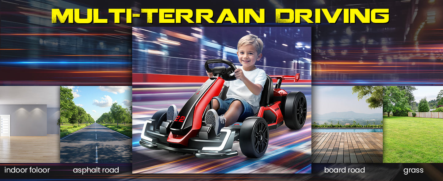 24V Kids Electric Go Kart Drift Kart